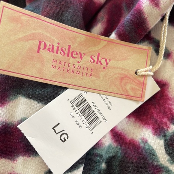 ❤️❤️ HOST PICKED❤️❤️ Paisley Sky Maternity Hoodie Size L🥰🥰 - Picture 4 of 4